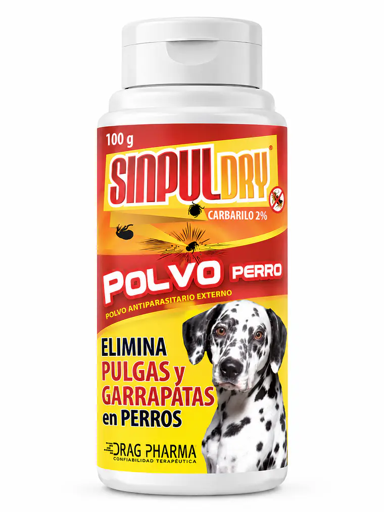 Sinpul Dry Polvo Antiparasitario Perros 100 g 1