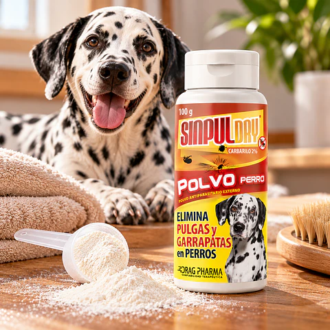 Sinpul Dry Polvo Antiparasitario Perros 100 g