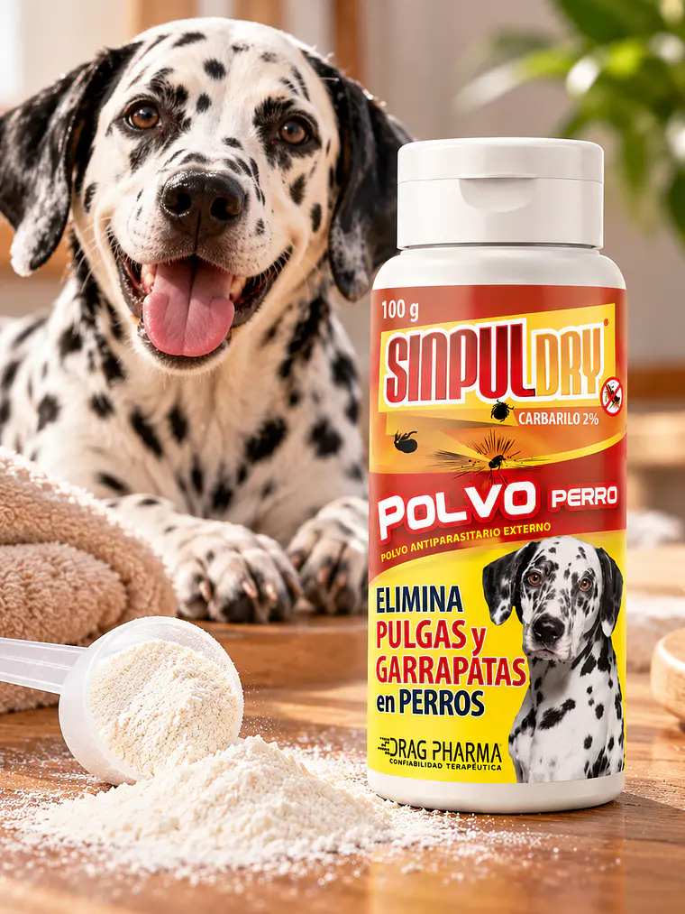 Sinpul Dry Polvo Antiparasitario Perros 100 g 2