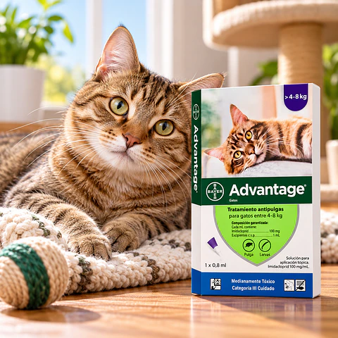Advantage Pipeta Antipulgas Gatos 4 a 8 kg
