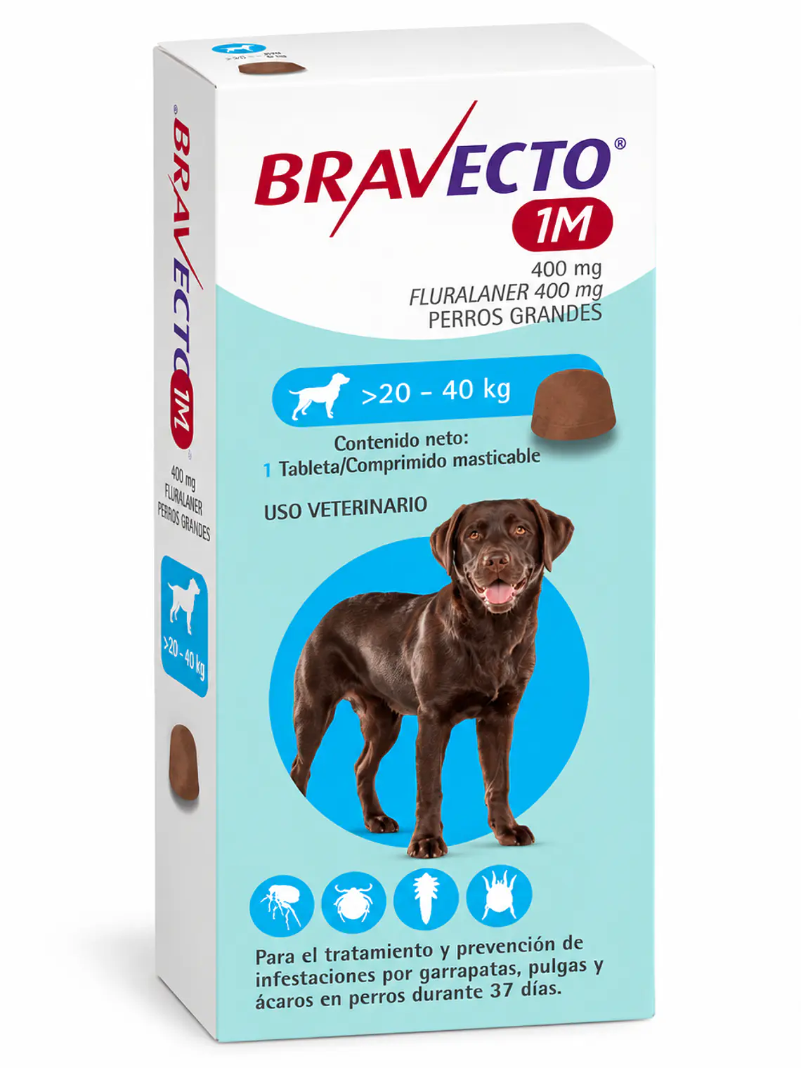 Bravecto 1M Perros 20-40 kg 400 mg 1