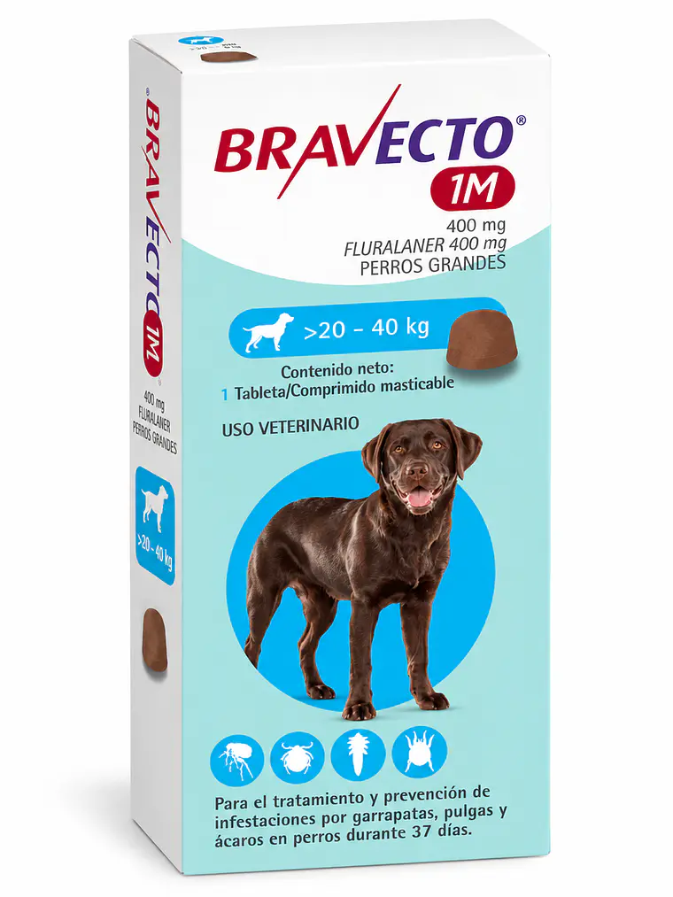 Bravecto 1M Perros 20-40 kg 400 mg 1