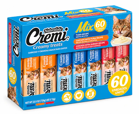 Cremi Mix Snack Cremoso para Gatos 60 Unidades