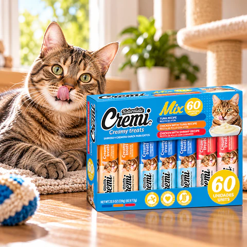 Cremi Mix Snack Cremoso para Gatos 60 Unidades
