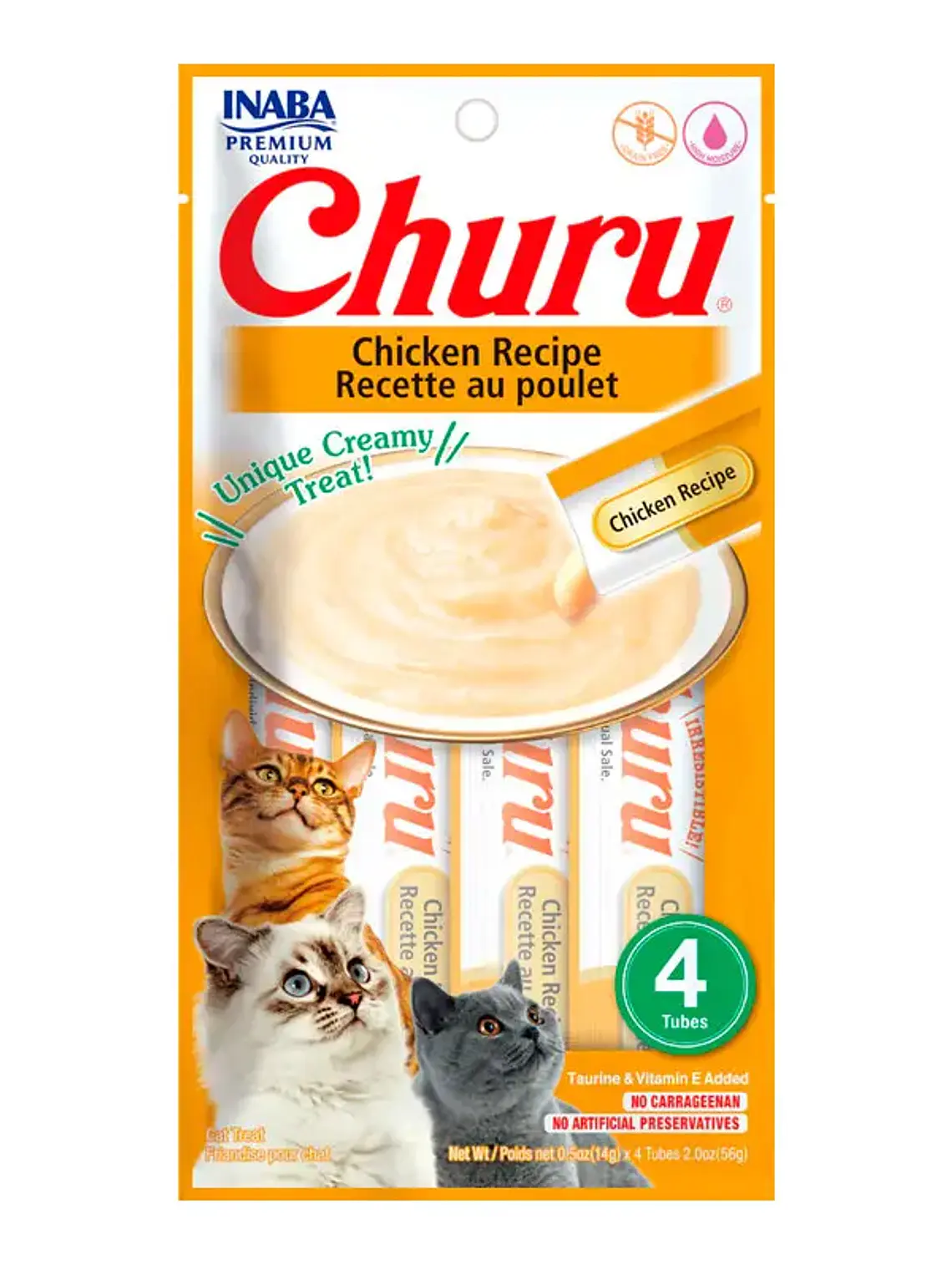 Snack Cremoso para Gato Inaba Churu Pollo Caja 24 x 14 g 2