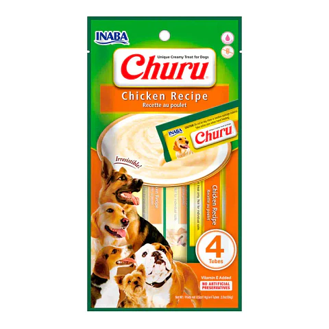 Snack Cremoso para Perro Inaba Churu Pollo Caja 24 x 14 g