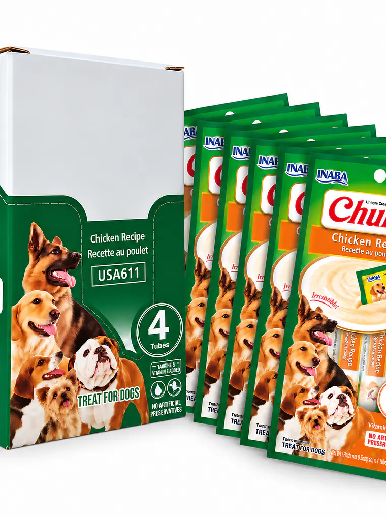 Snack Cremoso para Perro Inaba Churu Pollo Caja 24 x 14 g 1