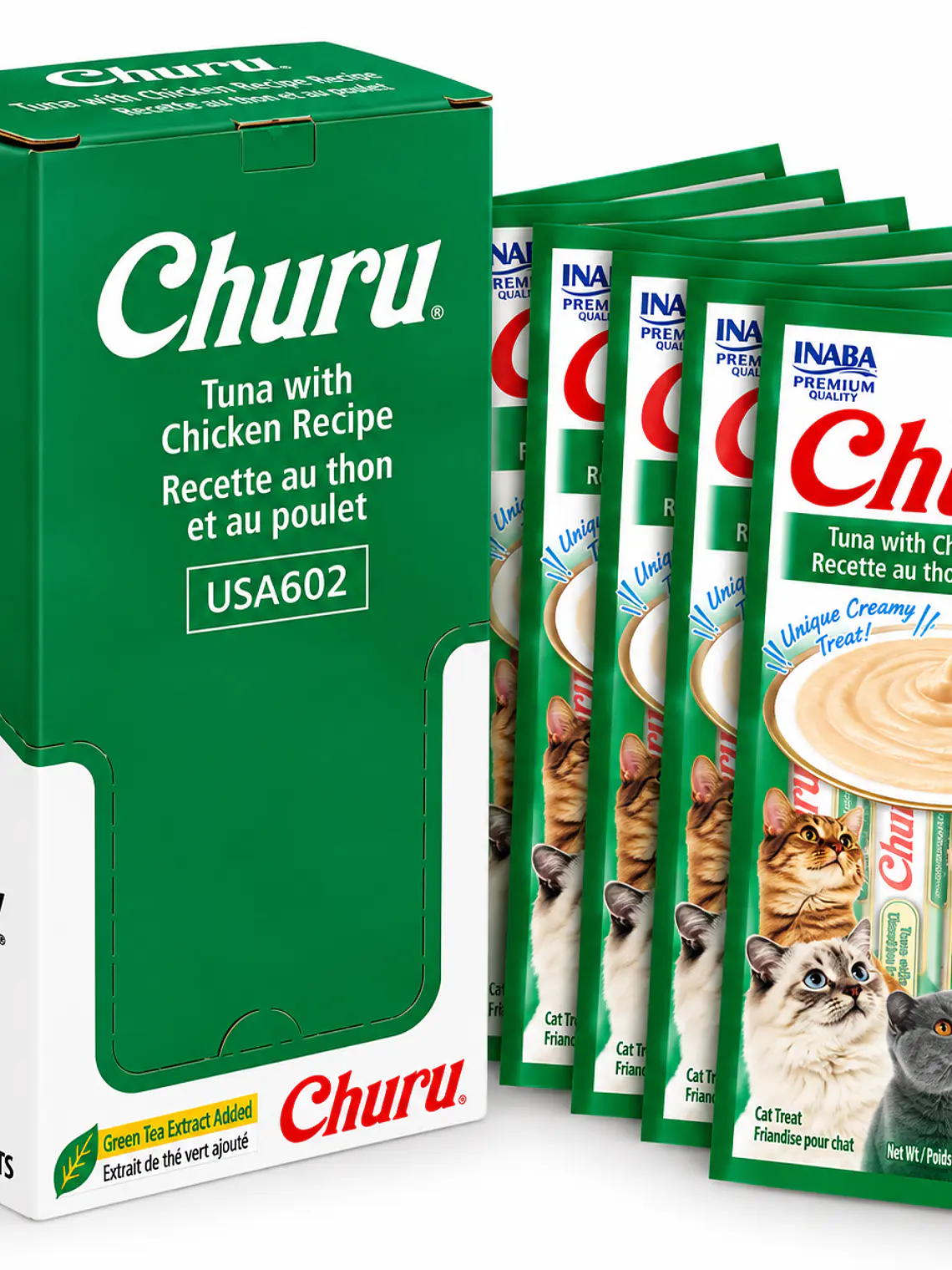 Snack Cremoso para Gato Inaba Churu Atún con Pollo Caja 24 x 14 g 1