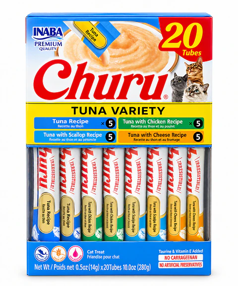 Snack Cremoso para Gato Inaba Churu Tuna Variety 20 x 14 g