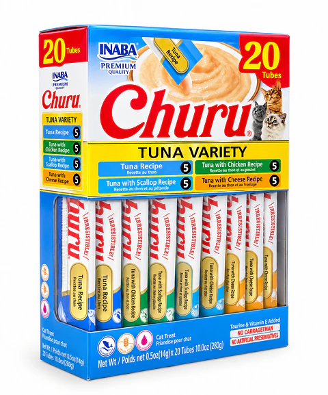 Snack Cremoso para Gato Inaba Churu Tuna Variety 20 x 14 g