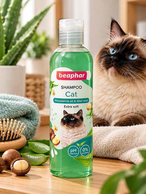 Beaphar Shampoo Gatos Macadamia y Aloe Vera 250 ml
