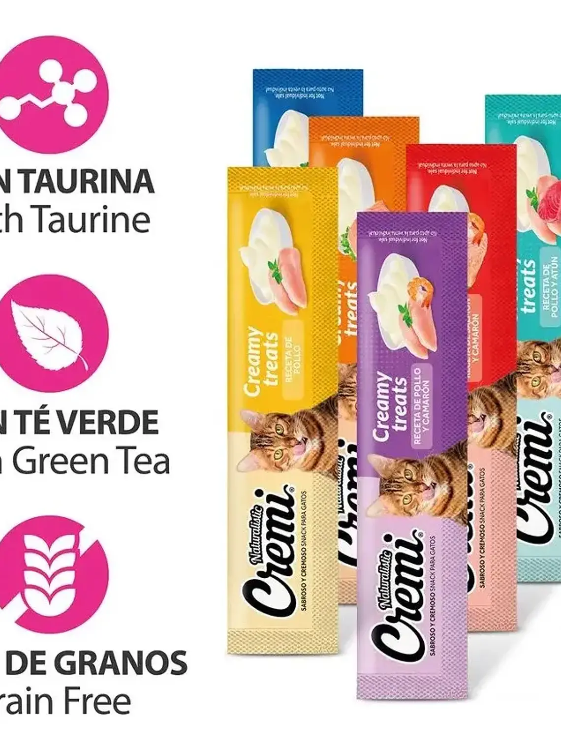 Snack Cremoso para Gatos Naturalistic Cremi Mix 30 x 12 g 2