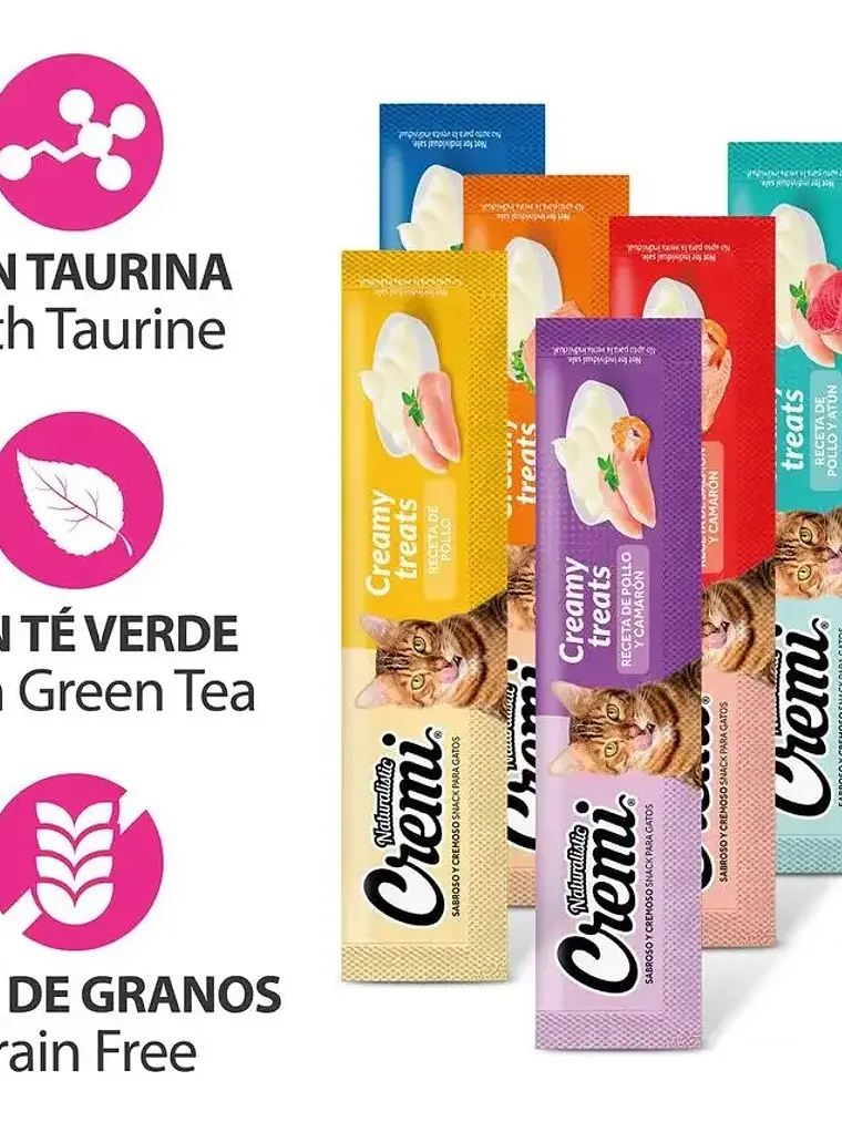 Snack Cremoso para Gatos Naturalistic Cremi Mix 30 x 12 g 2