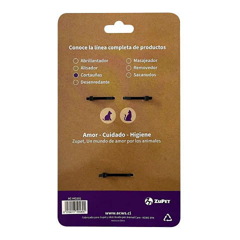 Cortaúñas Ergonómico ZuPET Tipo Alicate para Perros