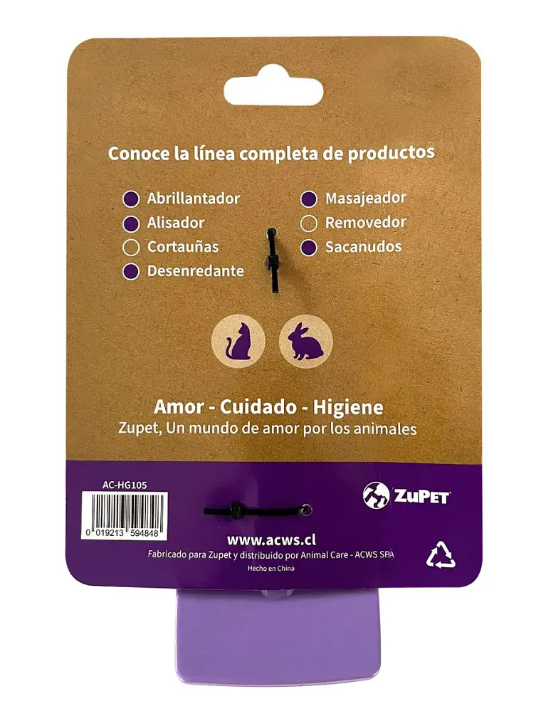 ZuPET Cepillo Rasqueta para Gatos 2