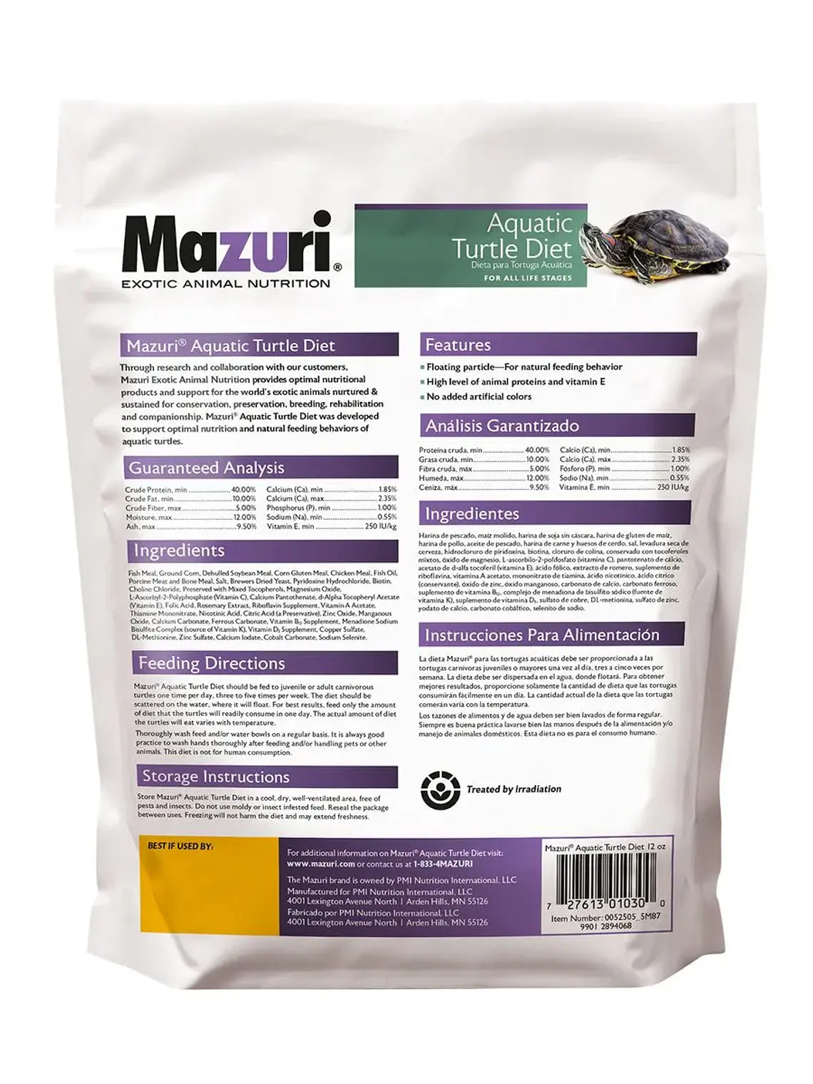 Mazuri Aquatic Turtle Alimento Tortugas Acuáticas 340 g 2