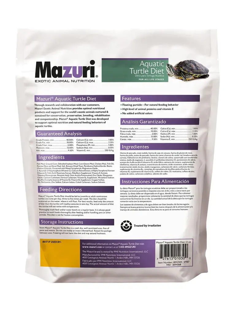 Mazuri Aquatic Turtle Alimento Tortugas Acuáticas 340 g 2