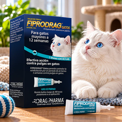 Fiprodrag Pipeta para Gatos 0,5 ml
