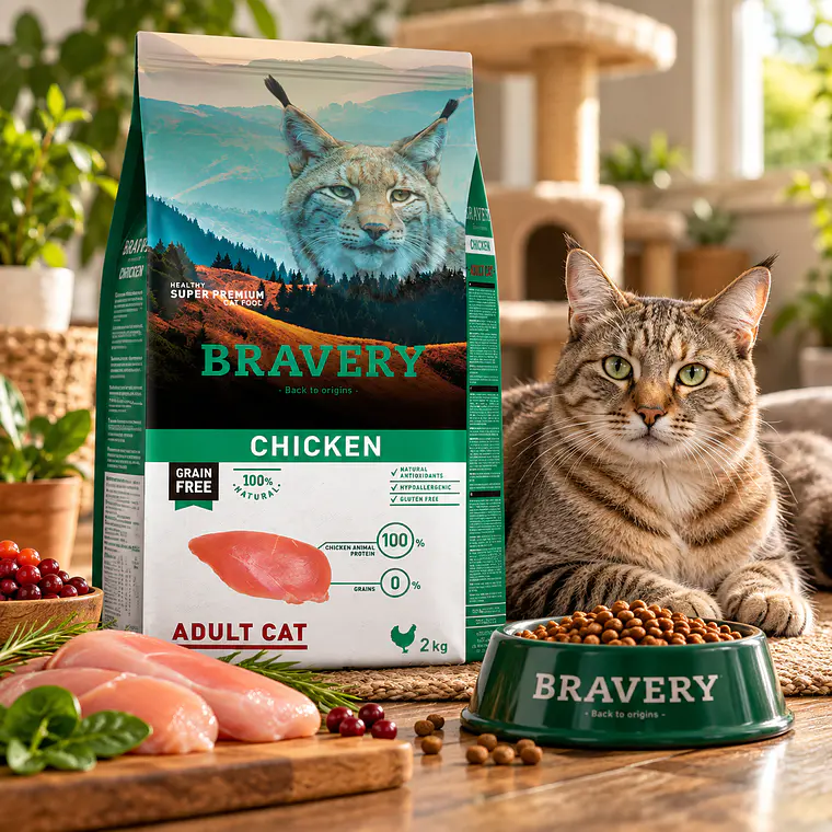 Bravery Gato Adulto Pollo Libre de Granos 2 kg 2