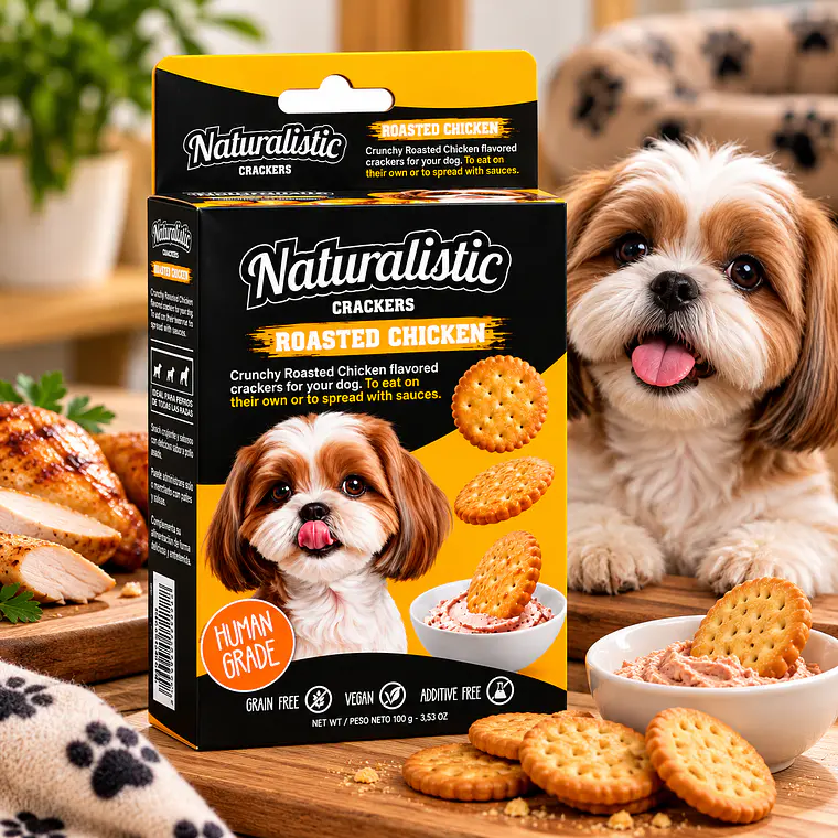 Naturalistic Crackers Roasted Chicken Perro 200 g 2