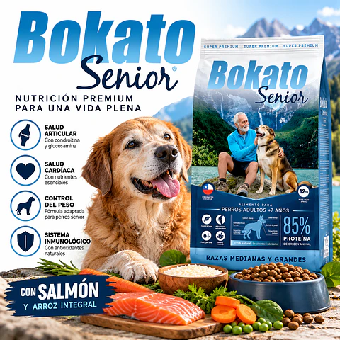 Bokato Senior Super Premium Medianas/Grandes 12 kg