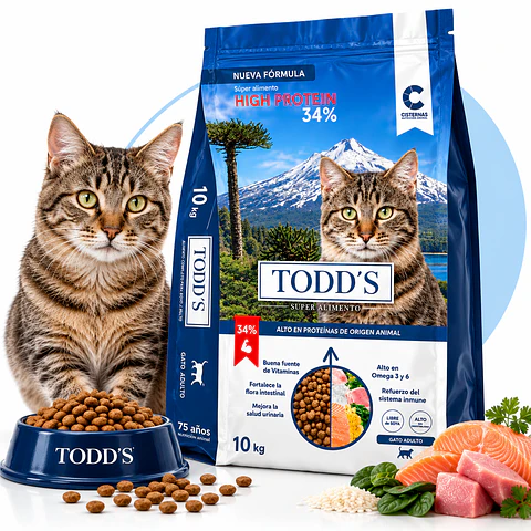 Todd's Super Alimento Gato Adulto 10 kg