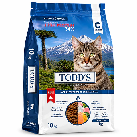Todd's Super Alimento Gato Adulto 10 kg