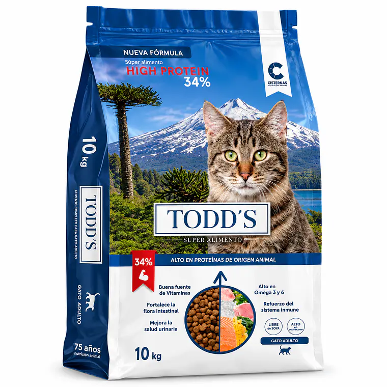 Todd's Super Alimento Gato Adulto 10 kg 1