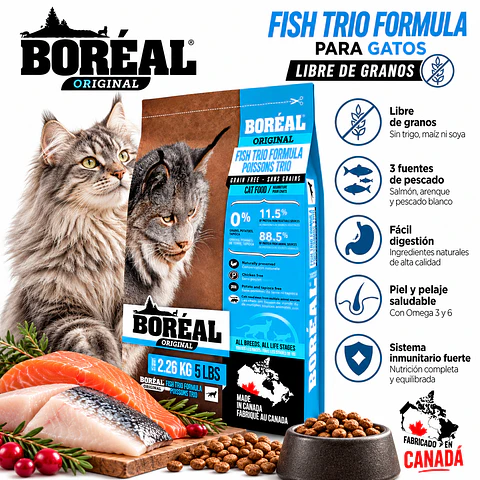 Boreal Original Fish Trio Gato Todas las Etapas 2,26 kg