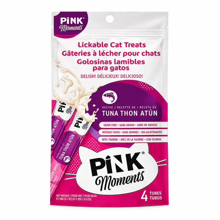 Pink Moments Snack Cremoso para Gatos Atún 4 x 15 g (60 g) 1