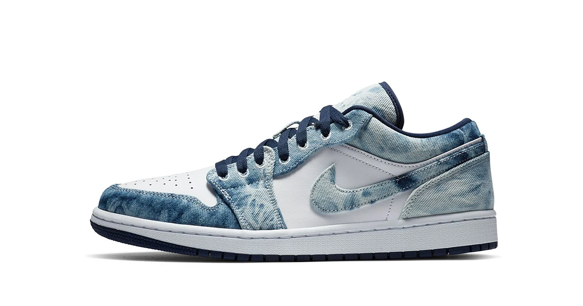 Nike Air Jordan 1 Washed Denim Shoes