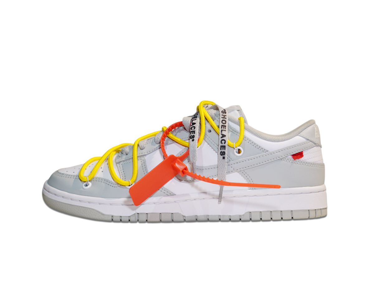 Dunk Low Grey Custom Off-White Yellow 1