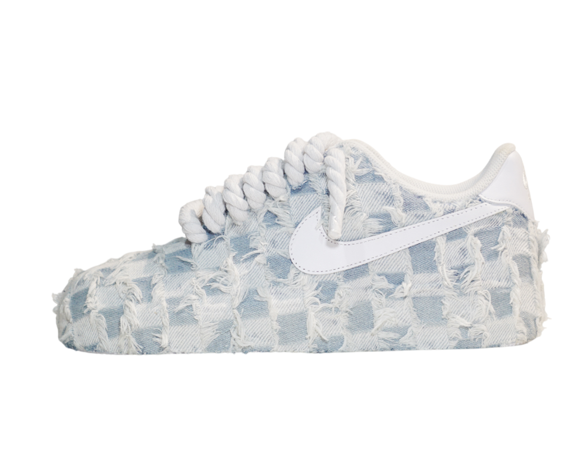 Air Force 1 Low Triple White Jeans Light Blue  1