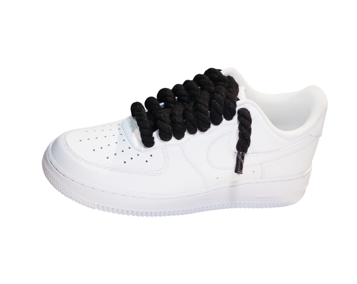 Air Force 1 Low Triple White Rope Laces Black 2