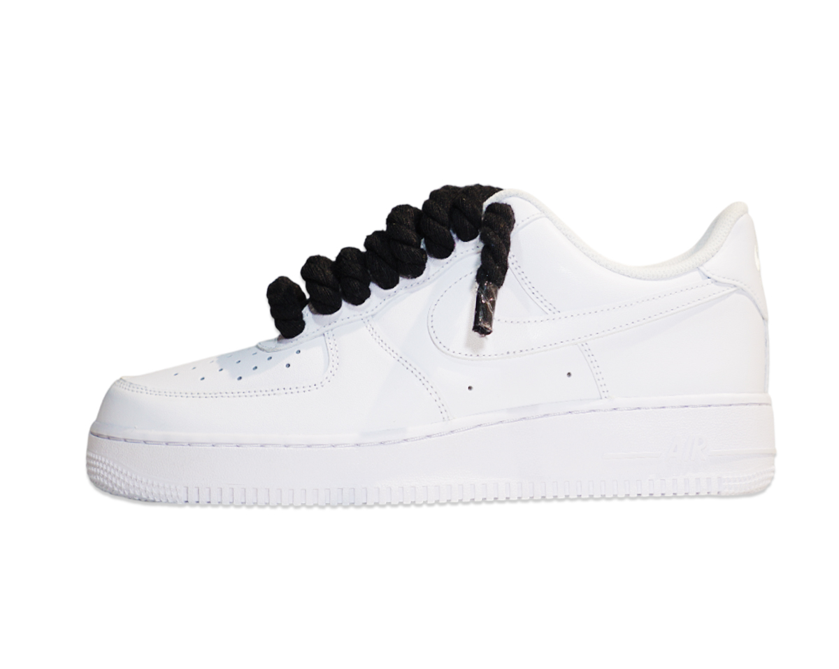Air Force 1 Low Triple White Rope Laces Black 1