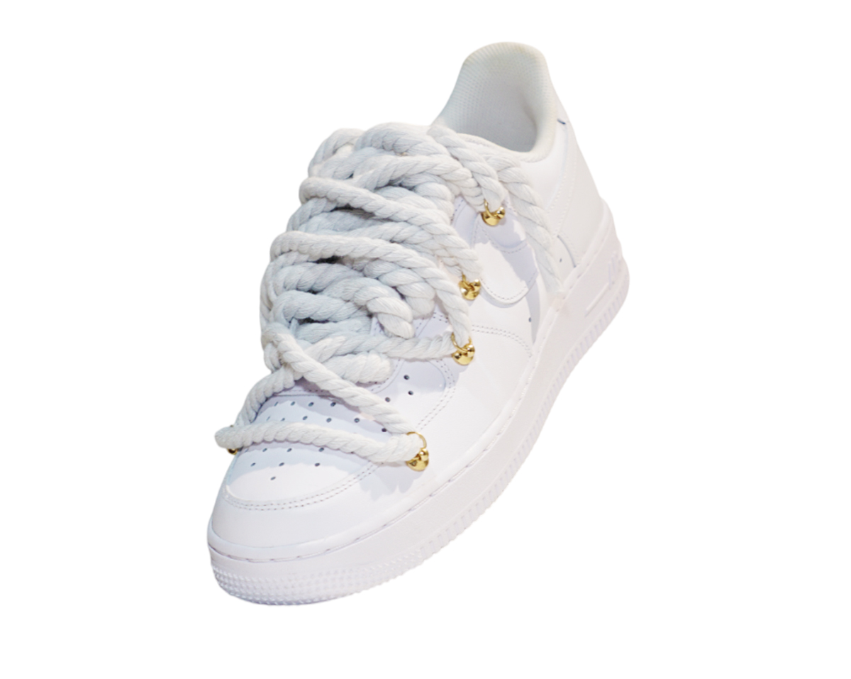 Air Force 1 Low Triple White Double Rope Laces White 2