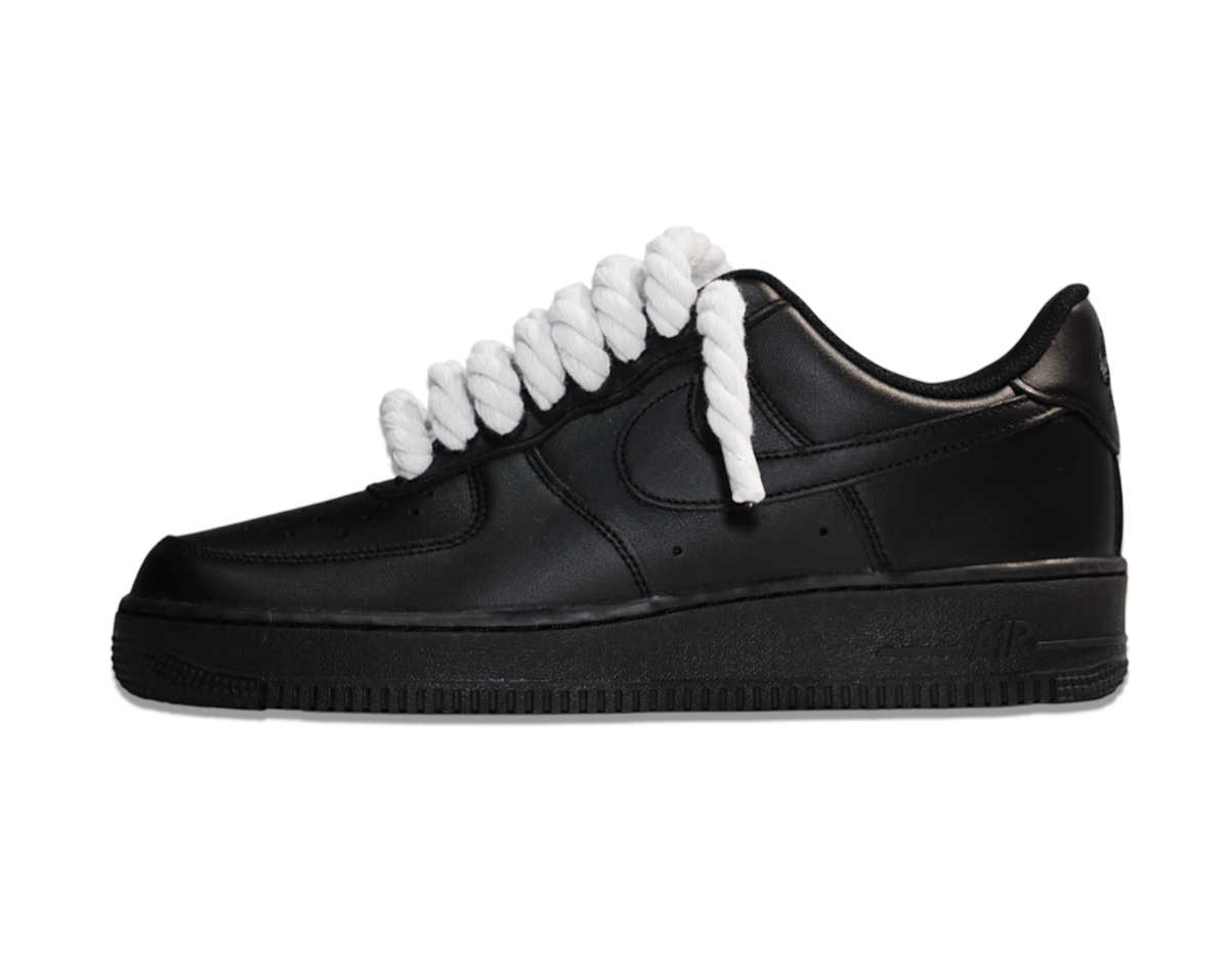 Air Force 1 Low Triple Black Rope Laces 1