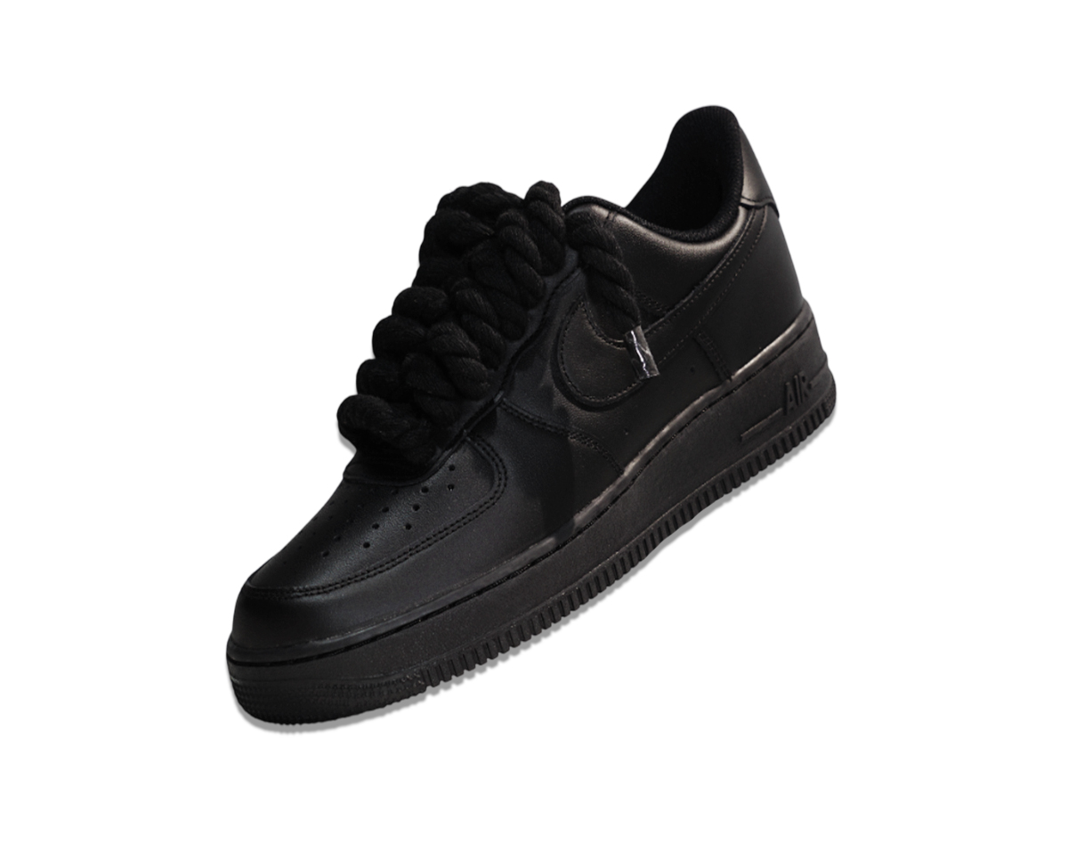 Air Force 1 Low Triple Black Rope Laces Black 3