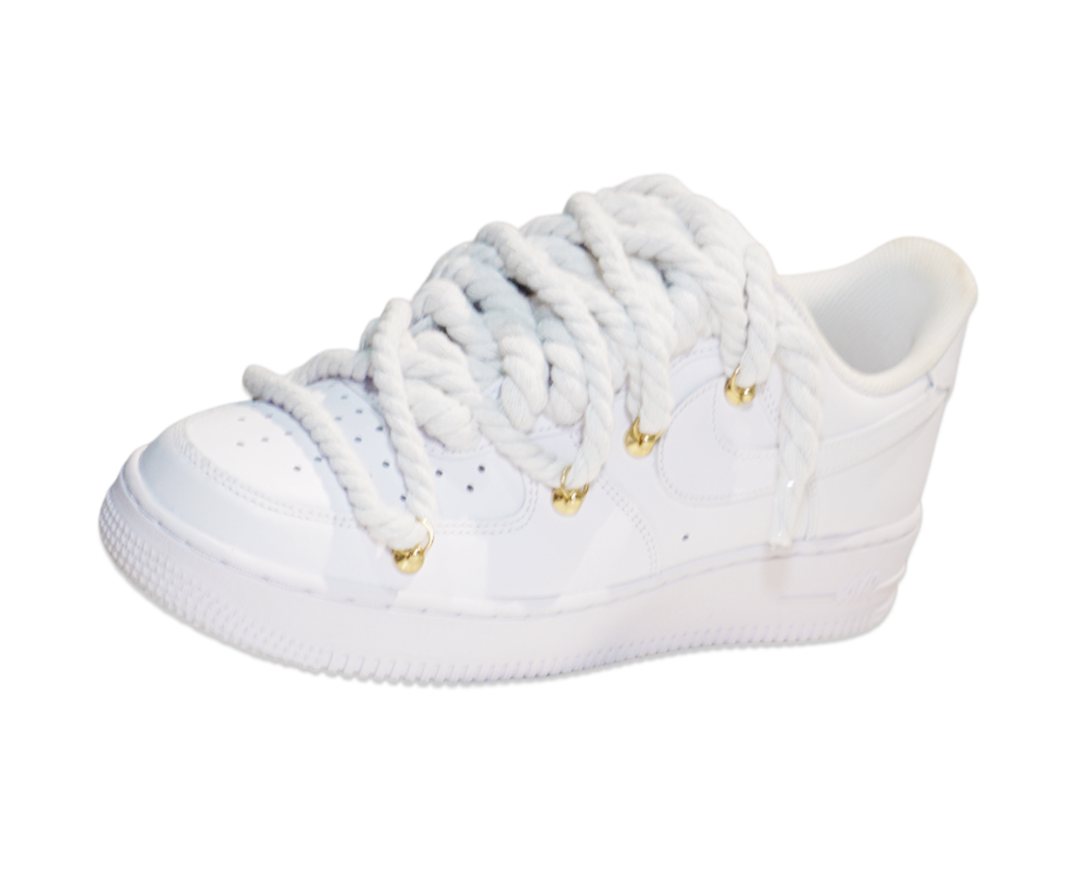 Air Force 1 Low Triple White Double Rope Laces White 3