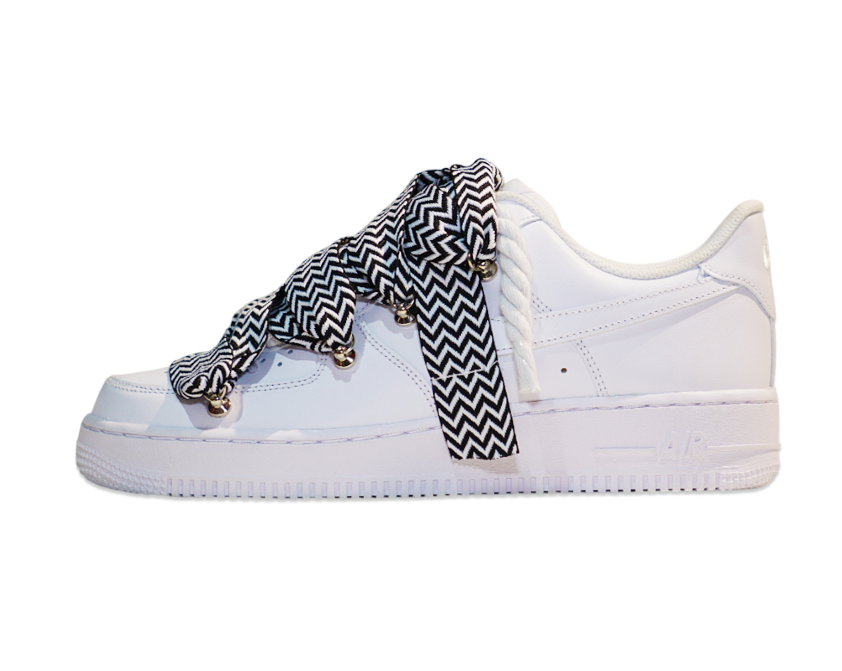 Air Force 1 Low Triple White Lanvin Laces Black 1