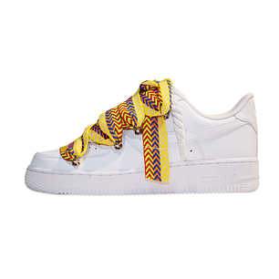 Air Force 1 Low Triple White Lanvin Laces Yellow