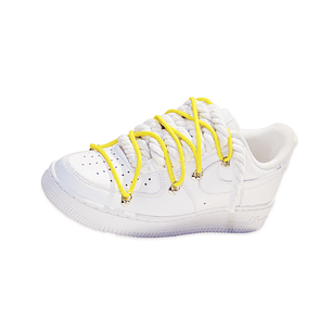 Air Force 1 Low Triple White Double Laces Yellow