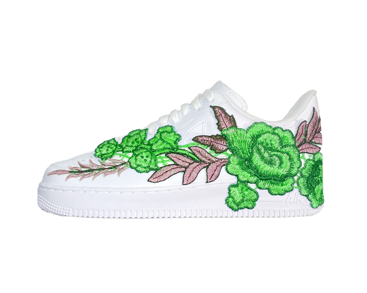 Air Force 1 Low Triple White Flower Green 1