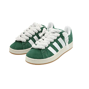 Campus 00s Green White Rope Laces White
