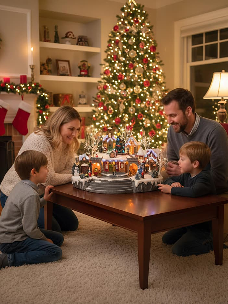 Ciudad Nevada con Tren en el Centro 3