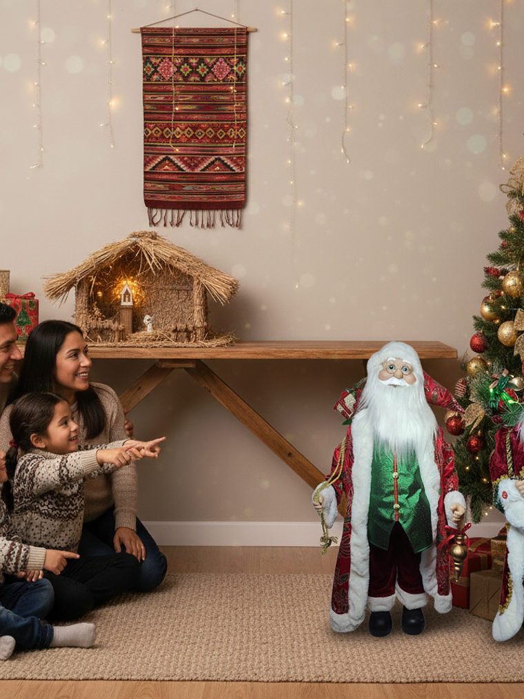  Papá Noel musical con movimiento 95 cm 4