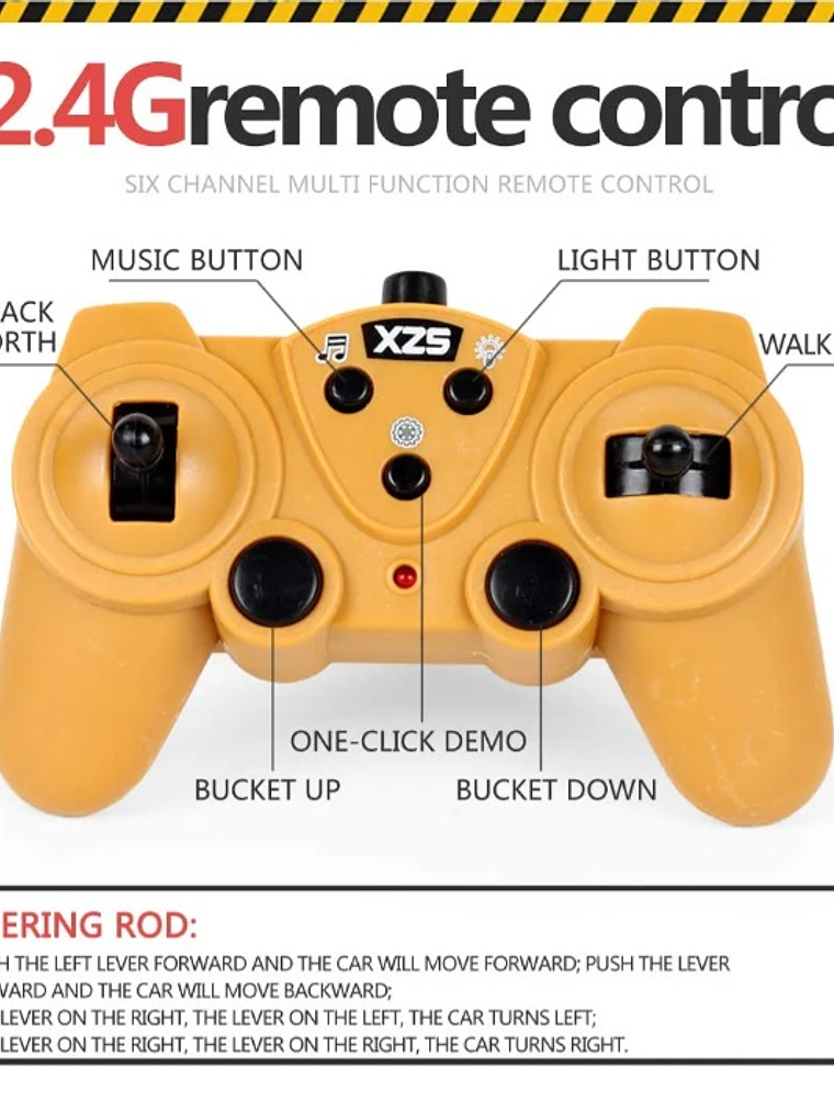 Miniatura XZ5 Tractor de Orugas Bulldozer Escala 1:24 5