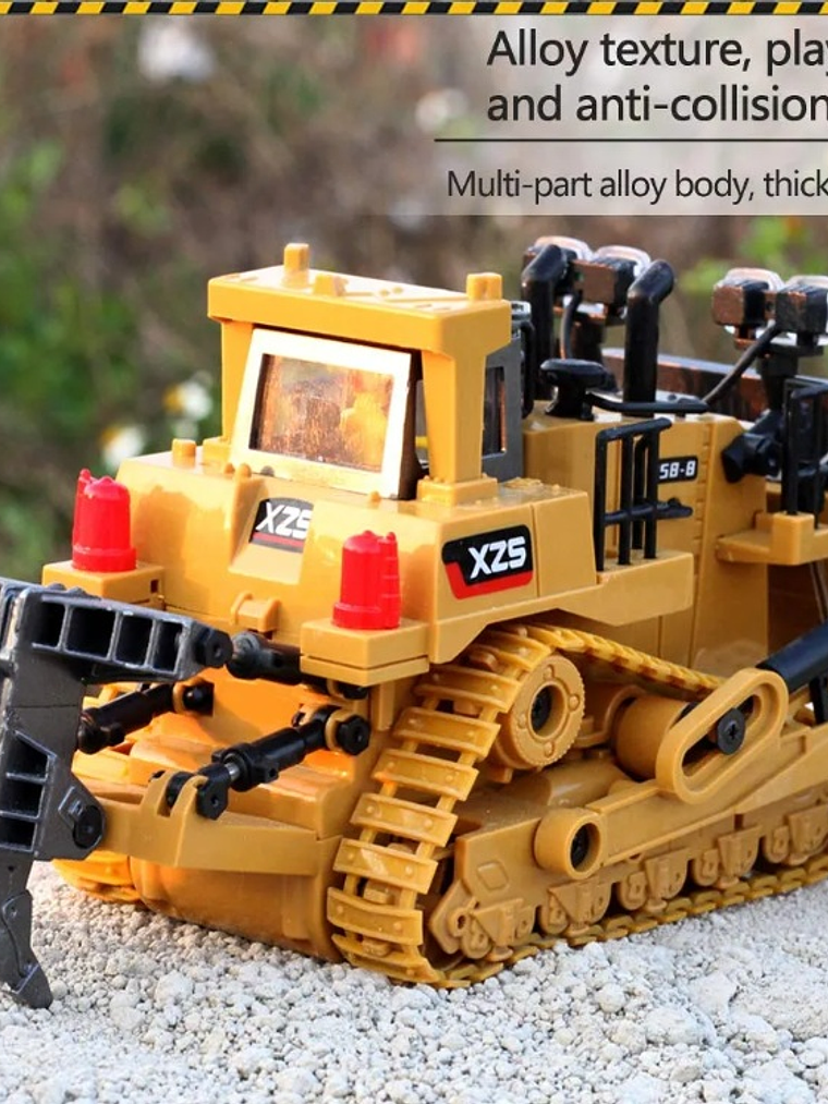 Miniatura XZ5 Tractor de Orugas Bulldozer Escala 1:24 9