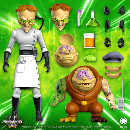[Preventa Abierta] Biker Mice from Mars Dr. Karbunkle with Fred the Mutant Action Figure