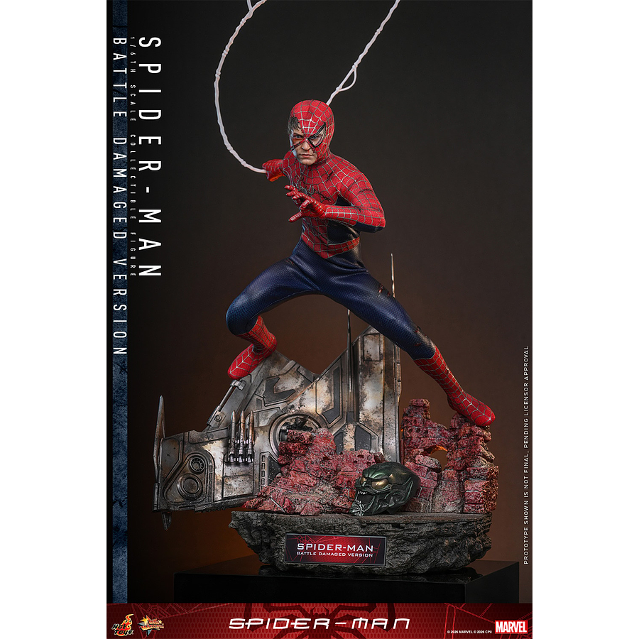 [Preventa Abierta] Spider-Man (2002) MMS859 Spider-Man (Battle Damaged Ver.) 1/6th Scale Collectible Figure 1